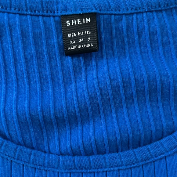 SHEIN Blue Cropped Top Women’s Size XS - Picture 6 of 6